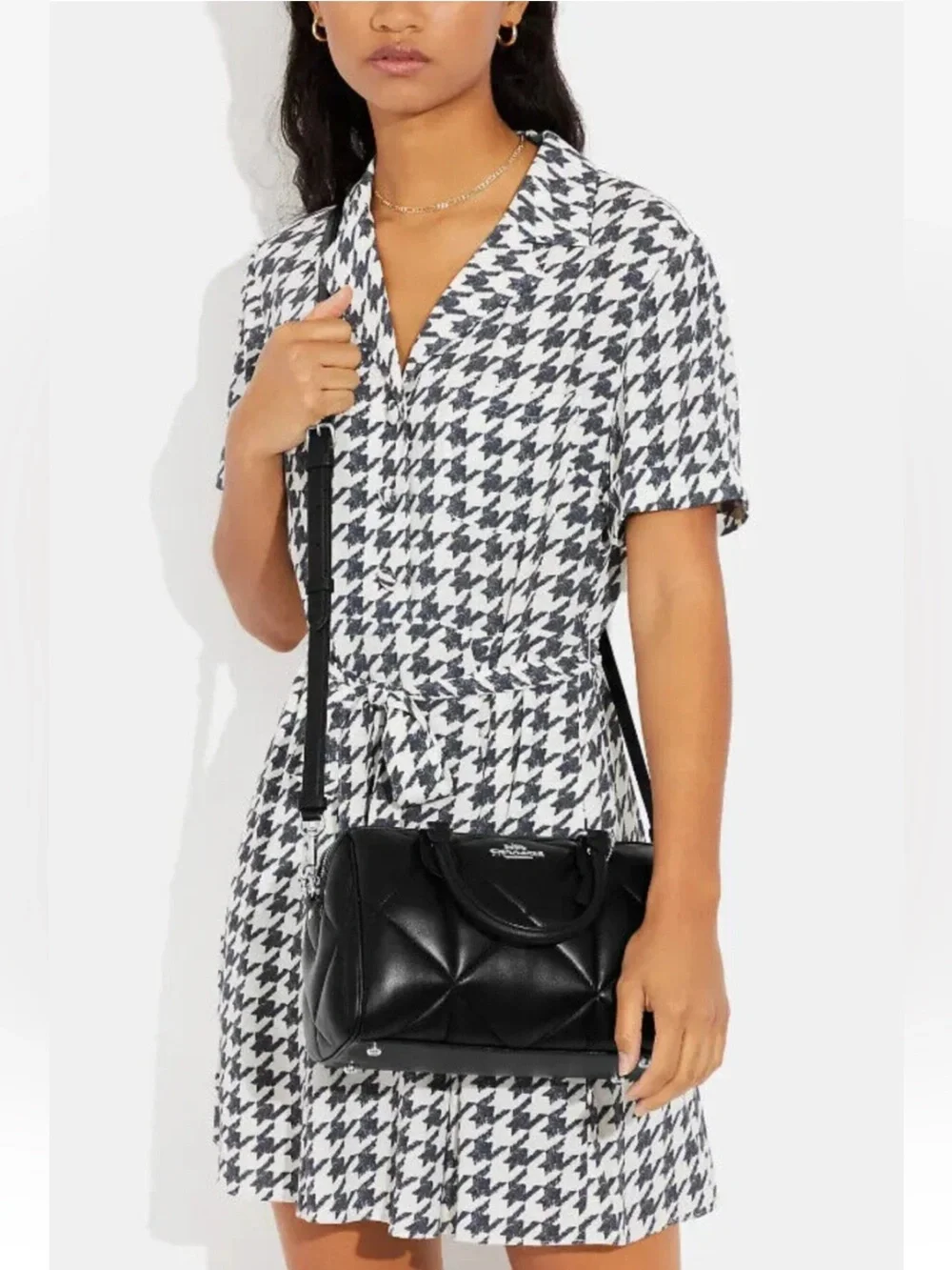 COACH Rowan Satchel Bag With Puffy Diamond Quilting CJ610